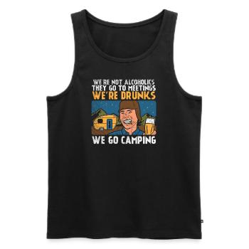 Wir sind keine Alkoholiker Sie gehen zu Treffen Wi - Männer Premium Bio Tank Top - Schwarz - Vorne - Michal (187cm)