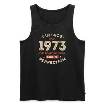 Vintage 1973 All Original Parts - Men's Premium Organic Tank Top - black - Front - Michal (187cm)