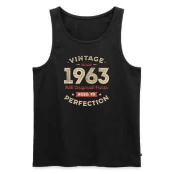 Vintage 1963 All Original Parts - Men's Premium Organic Tank Top - black - Front - Michal (187cm)