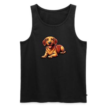 Labrador Retriever - Männer Premium Bio Tank Top - Schwarz - Vorne - Michal (187cm)