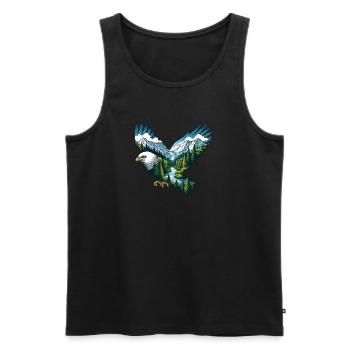Eagle Natur Abenteuer Camping - Männer Premium Bio Tank Top - Schwarz - Vorne - Michal (187cm)