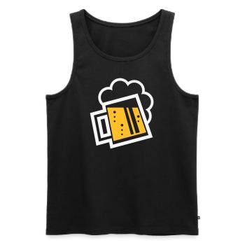 XBayrischer Bierkrug (beer / beer mug) - Men's Premium Organic Tank Top - black - Front - AI Model Male 178 light (178cm)