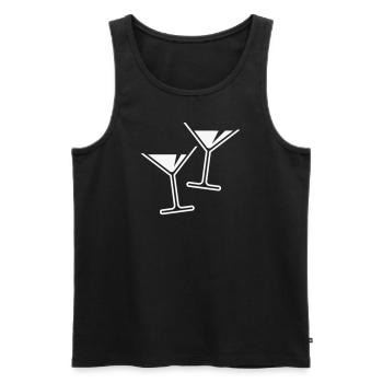 XSommerliche Grüße (White) - Men's Premium Organic Tank Top - black - Front - Michal (187cm)