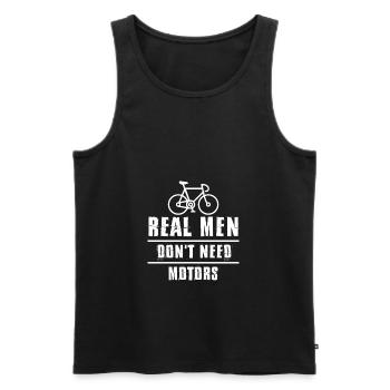 Vélo - Débardeur bio Premium Homme - noir - Devant - Michal (187cm)