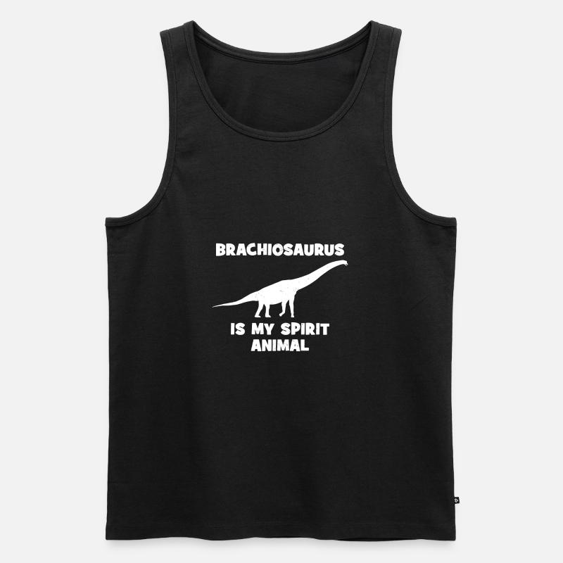 Brachiosaurus - Männer Premium Bio Tank Top - Schwarz