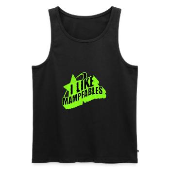 I like Mampfables - Lebe gesund im Geiste - Männer Premium Bio Tank Top - Schwarz - Vorne - AI Model Male 178 light (178cm)