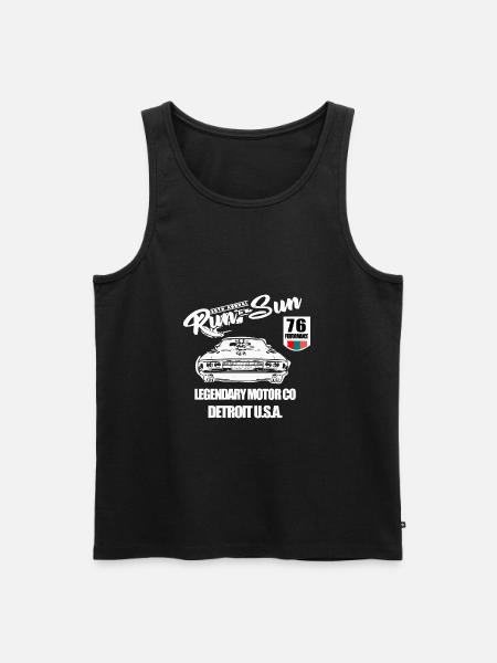 Patch Muscle Car - Men's Premium Organic Tank Top - black