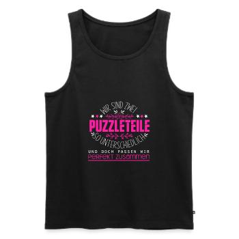 Beste Freundinnen Puzzleteile Freundin - Männer Premium Bio Tank Top - Schwarz - Vorne - Michal (187cm)
