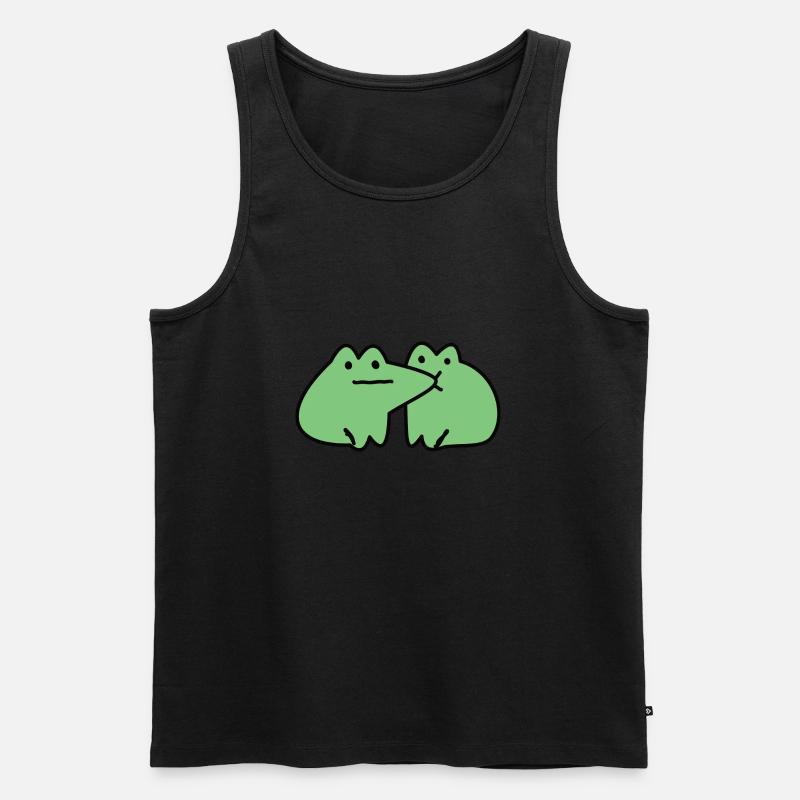 Frösche küssen - Männer Premium Bio Tank Top - Schwarz