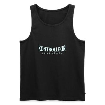 Controller + Dein Text - Men's Premium Organic Tank Top - black - Front - AI Model Male 178 light (178cm)