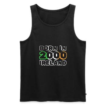 2000 - Männer Premium Bio Tank Top - Schwarz - Vorne - Michal (187cm)