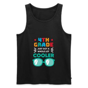 The 4th grade has just become much cooler - Men's Premium Organic Tank Top - black - Front - AI Model Male 178 light (178cm)
