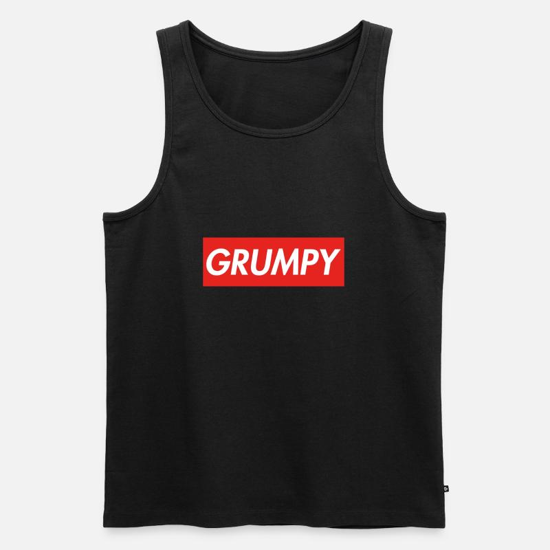 GRUMPY - Männer Premium Bio Tank Top - Schwarz