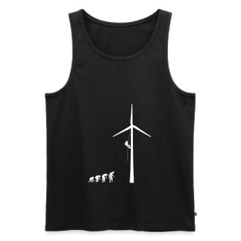 Wind turbine mechanic system electronics wind system - Men's Premium Organic Tank Top - black - Front - AI Model Male 178 light (178cm)