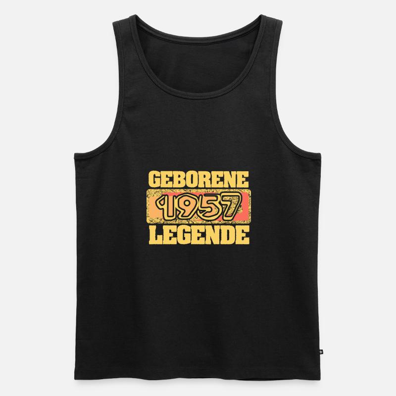 Jahr 1957 - Männer Premium Bio Tank Top - Schwarz