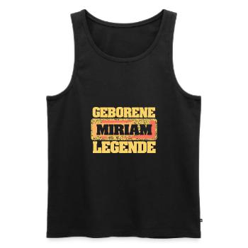 Geborene Legende als Miriam - Männer Premium Bio Tank Top - Schwarz - Vorne - Michal (187cm)