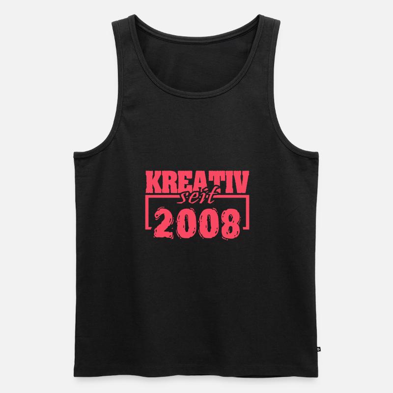 seit 2008 - Männer Premium Bio Tank Top - Schwarz
