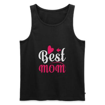 Best Mom - Männer Premium Bio Tank Top - Schwarz - Vorne - AI Model Male 178 light (178cm)