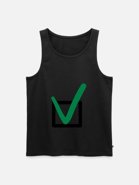 Häkchen Zeichen Symbole - Männer Premium Bio Tank Top - Schwarz