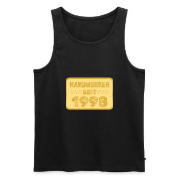 Witzig 1998 - Männer Premium Bio Tank Top - Schwarz - Vorne - Michal (187cm)