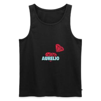 Diamant Edel Kostbar Brilliant Aurelio - Männer Premium Bio Tank Top - Schwarz - Vorne - AI Model Male 178 light (178cm)