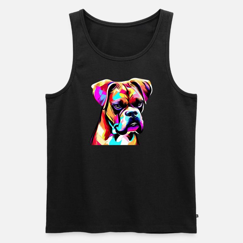 Boxer-Kunst - Männer Premium Bio Tank Top - Schwarz