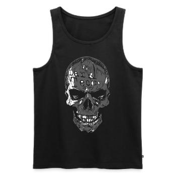 Dark Techno : le battement de l’abîme - Débardeur bio Premium Homme - noir - Devant - AI Model Male 178 light (178cm)
