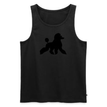 Pudel - Männer Premium Bio Tank Top - Schwarz - Vorne - AI Model Male 178 light (178cm)