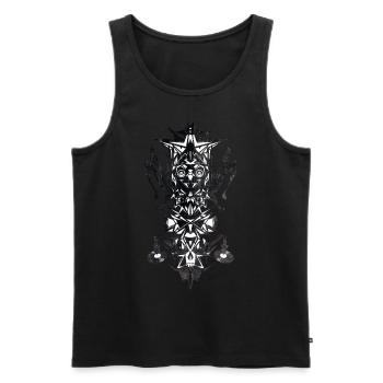 TECHNO - Débardeur bio Premium Homme - noir - Devant - Michal (187cm)