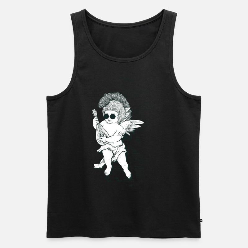 Punk, Engel - Männer Premium Bio Tank Top - Schwarz