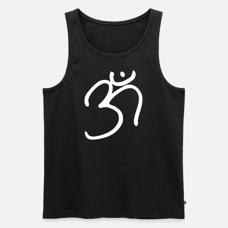 Om - Men's Premium Organic Tank Top - black
