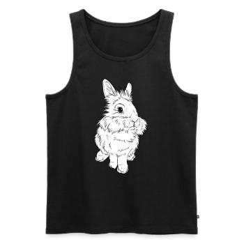Lion head rabbit - Men's Premium Organic Tank Top - black - Front - AI Model Male 178 light (178cm)