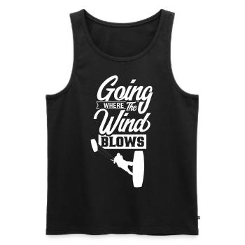Kitesurfen Kitesurfing Kite Kitesurfer Kitesurf - Männer Premium Bio Tank Top - Schwarz - Vorne - AI Model Male 178 light (178cm)