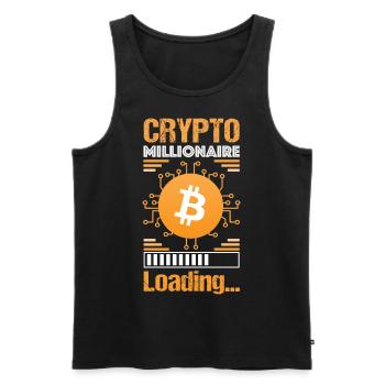 Bitcoin Crypto Millionaire - Männer Premium Bio Tank Top - Schwarz - Vorne - Michal (187cm)