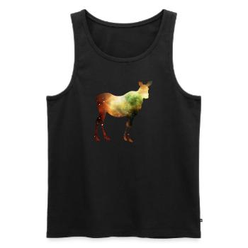 Moose Space Stars - Men's Premium Organic Tank Top - black - Front - AI Model Male 178 light (178cm)