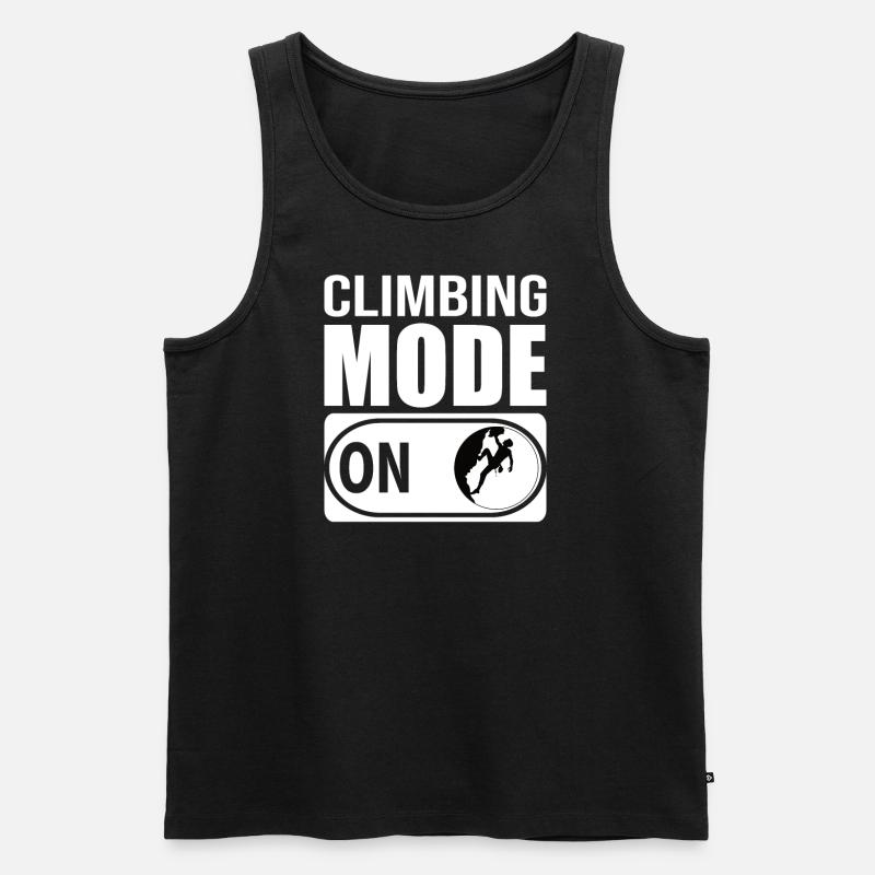 Kletterer Felsklettern - Männer Premium Bio Tank Top - Schwarz
