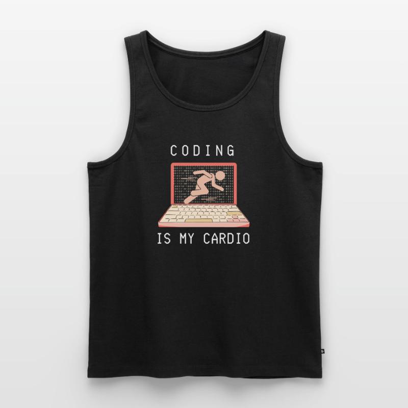 Coding is my cardio shirt for software developers Men's Premium Organic Tank Top