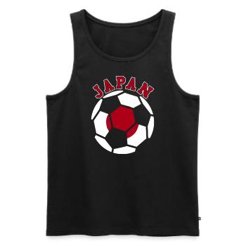 Japan Soccer Ball Japanese Football Fan Heritage - Männer Premium Bio Tank Top - Schwarz - Vorne - Michal (187cm)
