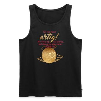Ich War Immer Artig - Männer Premium Bio Tank Top - Schwarz - Vorne - Michal (187cm)