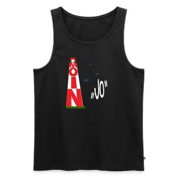 Leuchtturm Moin - Männer Premium Bio Tank Top - Schwarz - Vorne - Michal (187cm)