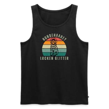 Locken Glitter Retro Sunset - Männer Premium Bio Tank Top - Schwarz - Vorne - AI Model Male 178 light (178cm)