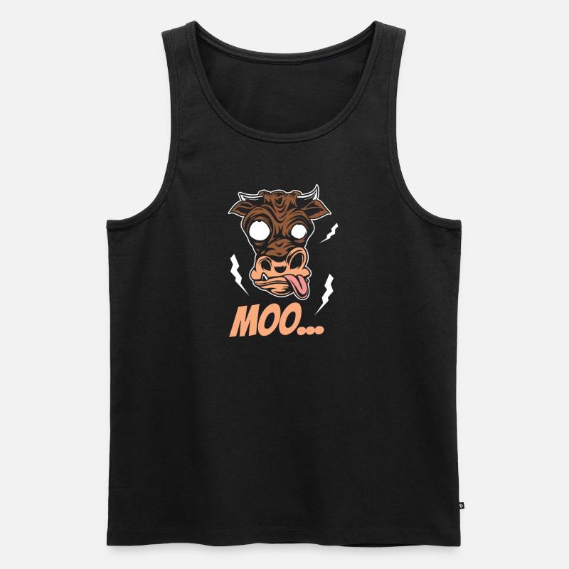 MOO - Männer Premium Bio Tank Top - Schwarz