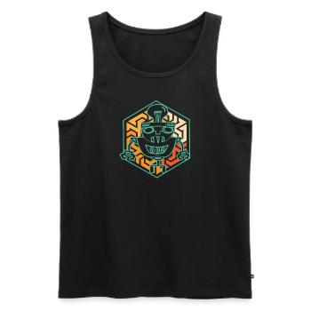 Robot Retro Vintage - Men's Premium Organic Tank Top - black - Front - AI Model Male 178 light (178cm)