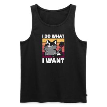 Do What I Want - Männer Premium Bio Tank Top - Schwarz - Vorne - AI Model Male 178 light (178cm)