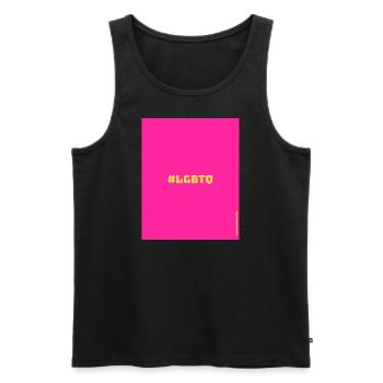 LGBTQ - Männer Premium Bio Tank Top - Schwarz - Vorne - Michal (187cm)