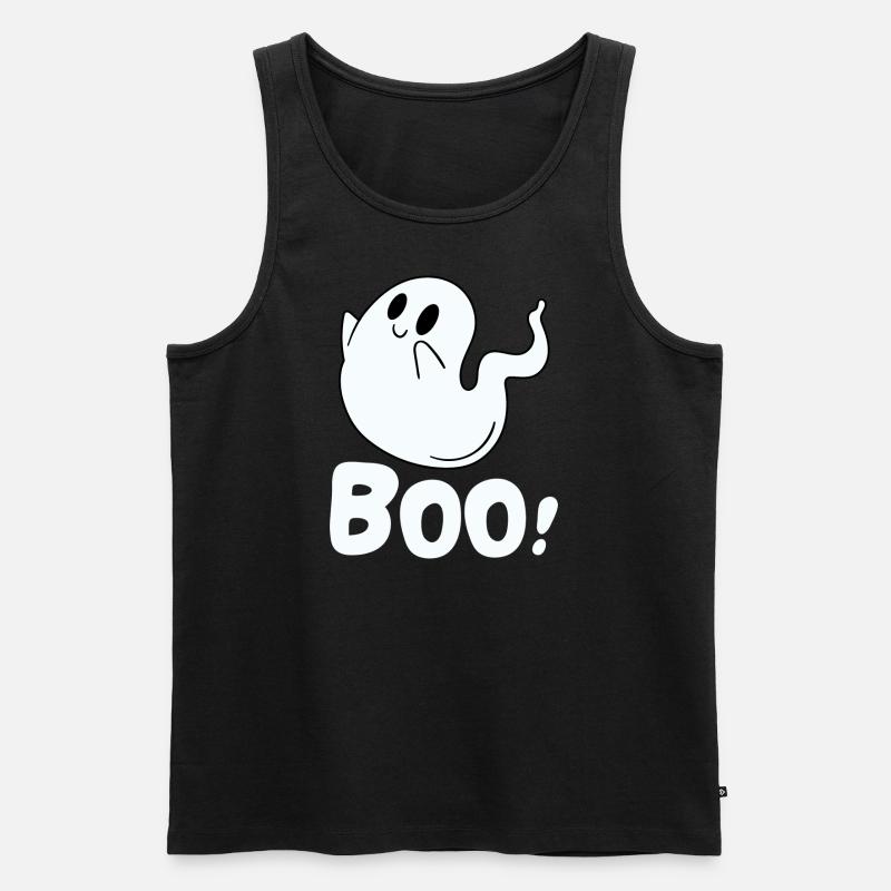 Boo Geist - Männer Premium Bio Tank Top - Schwarz