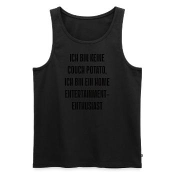 Spruch 5 - Männer Premium Bio Tank Top - Schwarz - Vorne - AI Model Male 178 light (178cm)