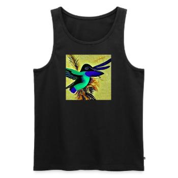 ColibriArtCollection 27 - Männer Premium Bio Tank Top - Schwarz - Vorne - AI Model Male 178 light (178cm)