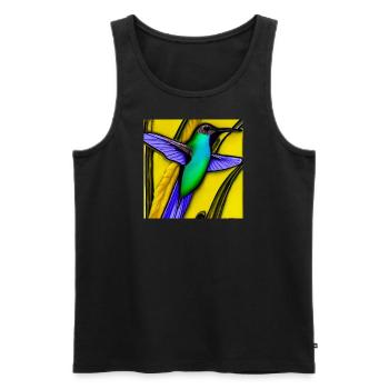 ColibriArtCollection 16 - Männer Premium Bio Tank Top - Schwarz - Vorne - Michal (187cm)