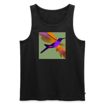 ColibriArtCollection 23 - Männer Premium Bio Tank Top - Schwarz - Vorne - AI Model Male 178 light (178cm)